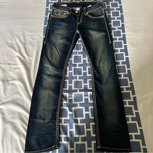 MENS TRUE RELIGION SUPER T STITCH RICKY STRAIGHT JEAN